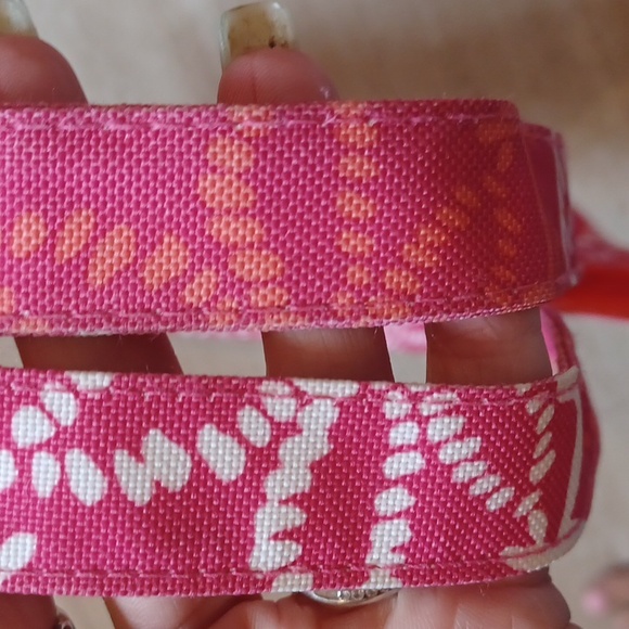 Lilly Pulitzer for Estee Lauder Pink/Orange Sand Dollar Design Print Tote - Picture 4 of 7